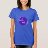 Inhale exhale紫(白フォント) Tシャツ (正面)