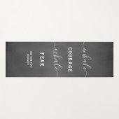 Inhale Exhale Black White Inspirational  ヨガマット (正面(横))