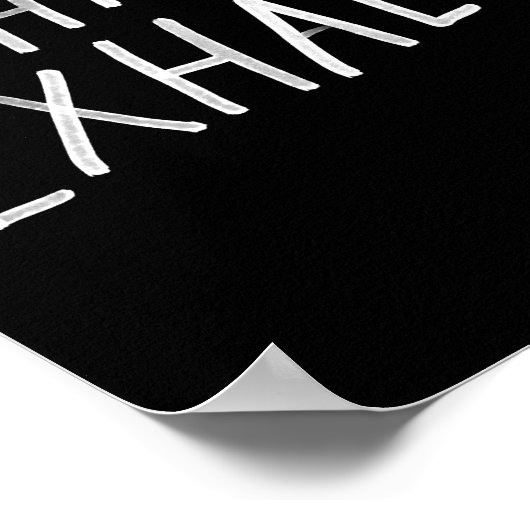 Inhale, exhale yogaポスター ポスター (角)