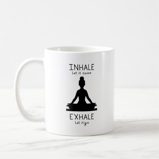 Inhale Exhale Yoga コーヒーマグカップ (左)