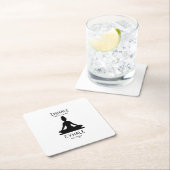 Inhale Exhale Yoga スクエアペーパーコースター (インサイチュ)