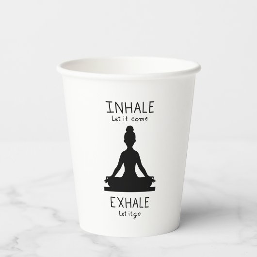 Inhale Exhale Yoga 紙コップ (裏面)