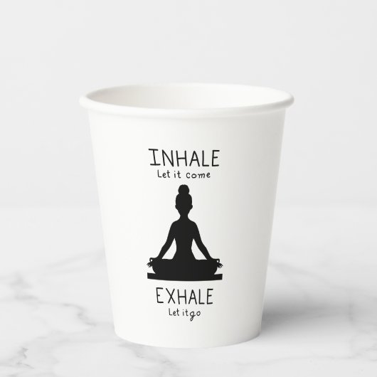 Inhale Exhale Yoga 紙コップ (正面)