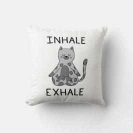 Inhale Exhale Yoga Cat クッション