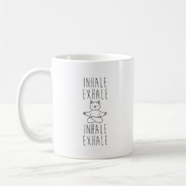 inhale Exhale yoga cat コーヒーマグカップ