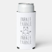 inhale Exhale yoga cat スリム缶クーラー (Seltzer正面)