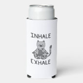 Inhale Exhale Yoga Cat スリム缶クーラー (Seltzer正面)