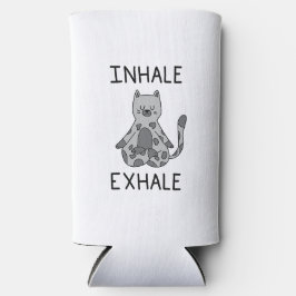 Inhale Exhale Yoga Cat スリム缶クーラー