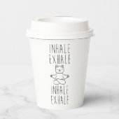 inhale Exhale yoga cat 紙コップ (裏面)