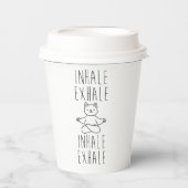 inhale Exhale yoga cat 紙コップ (正面)