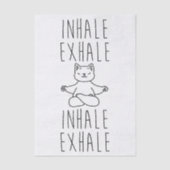 inhale Exhale yoga cat 薄葉紙 (正面)