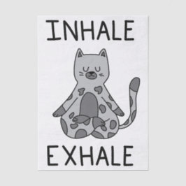 Inhale Exhale Yoga Cat 薄葉紙
