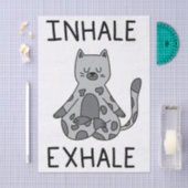 Inhale Exhale Yoga Cat 薄葉紙 (クラフト)