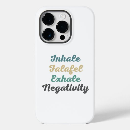 Inhale Falafel Exhaleネガティビティ電話ケース Case-Mate iPhoneケース (裏面)