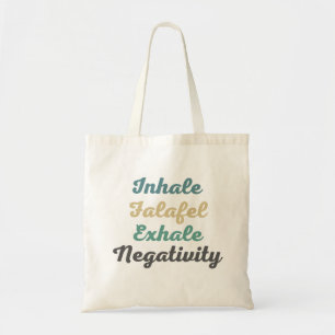 Inhale Falafel Exhaleネガティブショッピングバッグ トートバッグ