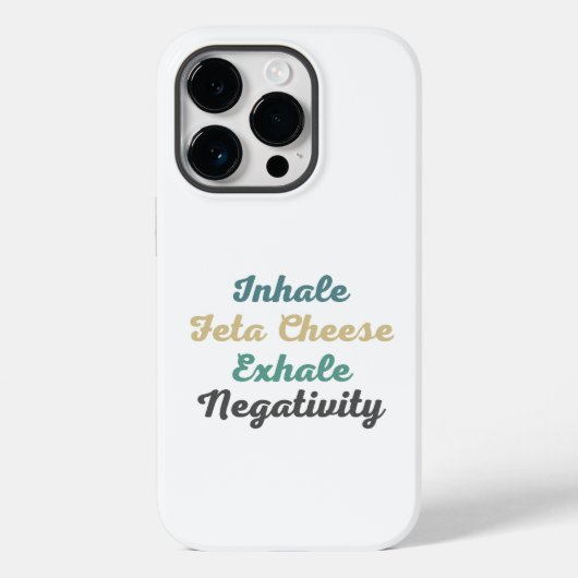 Inhale Feta Cheese Exhaleネガティビティ電話ケース Case-Mate iPhoneケース (裏面)