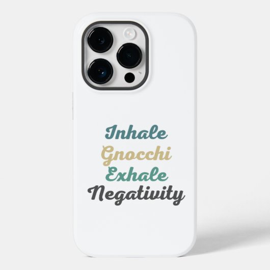 Inhale Gnocchi Exhaleネガティビティ電話ケース Case-Mate iPhoneケース (裏面)