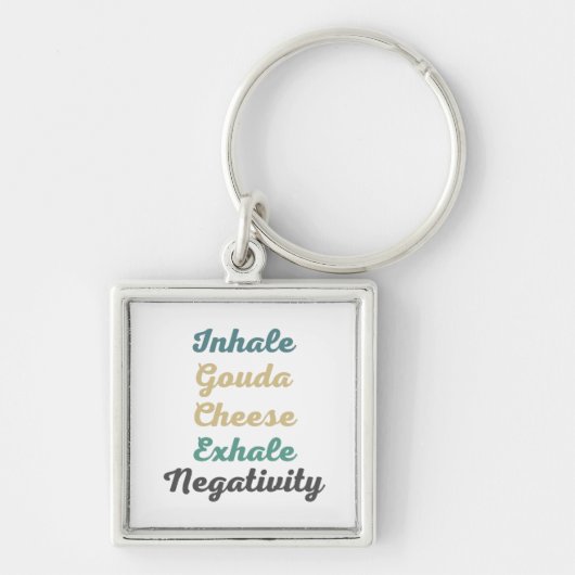 Inhale Gouda Cheese Exhaleネガティビティキーホルダー キーホルダー (正面)