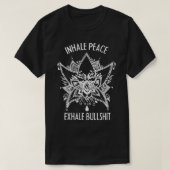 Inhale PeaceとExhale the BullMeditation Practic Tシャツ (デザイン正面)