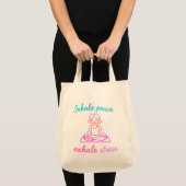 Inhale Peace Exhale Stress | Mindful Yoga Graphic トートバッグ (正面(商品))