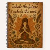 Inhale the Future, Exhale the Past – Boho Notebook ノートブック (正面)