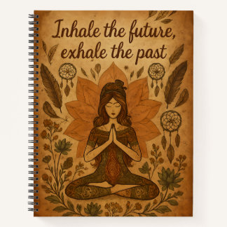 Inhale the Future, Exhale the Past – Boho Notebook ノートブック