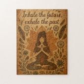 🧩 Inhale the Future, Exhale the Past – Boho Yoga ジグソーパズル (縦)