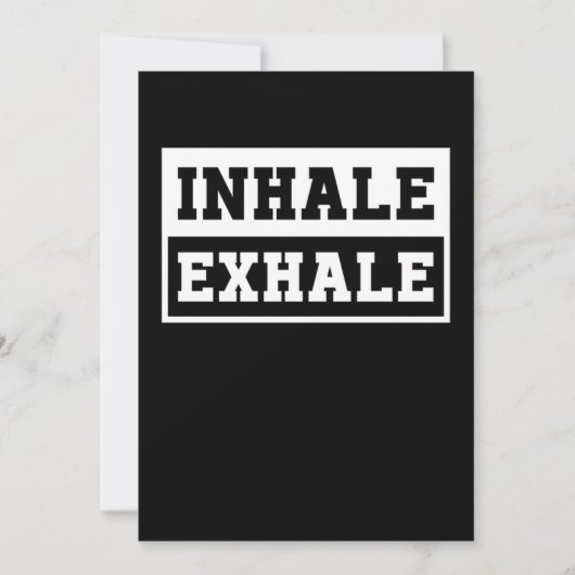 Inhale Yoga Exhale Nirvana Meditation Zen Asana Gi 招待状 (正面)