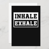 Inhale Yoga Exhale Nirvana Meditation Zen Asana Gi 招待状 (正面/裏面)