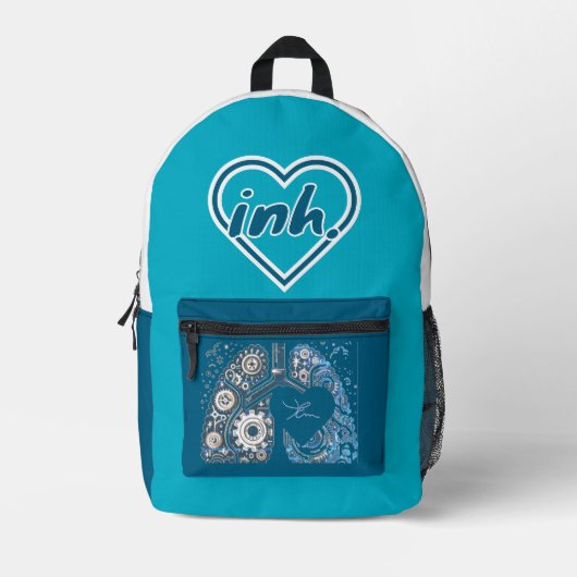 Inhalo de coeur プリントバックパック (正面)