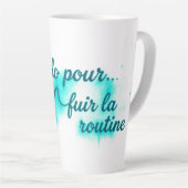 Inhalo pour fuir la routine | Design aquarelle inh カフェラテマグ (右アングル)