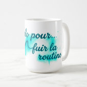 Inhalo pour fuir la routine | Design aquarelle inh コーヒーマグカップ (正面右)