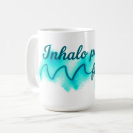 Inhalo pour fuir la routine | Design aquarelle inh コーヒーマグカップ