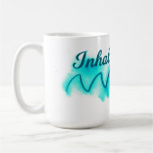 Inhalo pour fuir la routine | Design aquarelle inh コーヒーマグカップ (左)