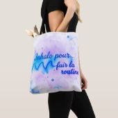 Inhalo pour fuir la routine | Design aquarelle inh トートバッグ (クローズアップ)