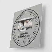 Iniisip北sa lahat ng oras "ヴィンテージbahay kubo" スクエア壁時計 (傾斜)