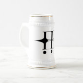 INIMICAのロゴステイン ビールジョッキ (正面左)