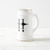 INIMICAのロゴステイン ビールジョッキ (正面右)