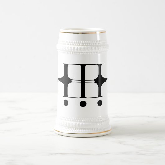 INIMICAのロゴステイン ビールジョッキ (中央)