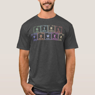 Ininspiratiエンパワーメントのガールパワー周期表 Tシャツ
