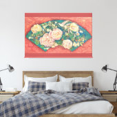 Inishie Bouquet: Antique Rose Fan キャンバスプリント (インサイチュ (寝室))