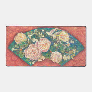 Inishie Bouquet: Antique Rose Fan デスクマット
