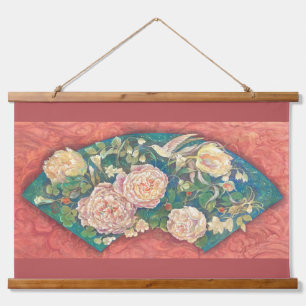 Inishie Bouquet: Antique Rose Fan 吊り下げ型タペストリー