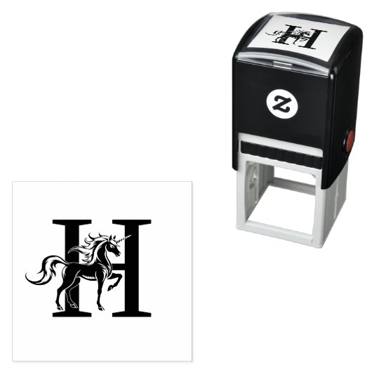 Init上の神話ユニコーン独身のシルエットはっきりした セルフインキングスタンプ (インサイチュ)