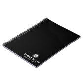 Initial Black and White Professional Monogram ノートブック (左側)