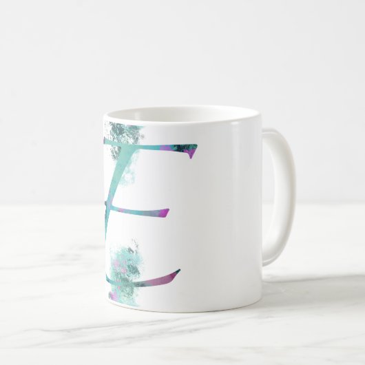 initial E mug コーヒーマグカップ (正面右)