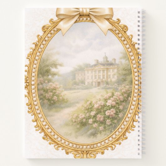 Initial F Personalized Gift Elegant Regency ノートブック (裏面)