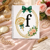 Initial F Personalized Gift Elegant Regency ノートブック