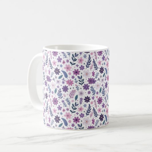 Initial Floral Mugs コーヒーマグカップ (正面左)