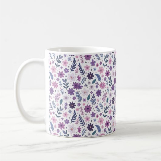  Initial Floral Mugs コーヒーマグカップ (左)